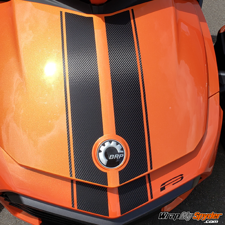BRP Can-am Spyder F3-GT-Racing-Stripes-Textured-Carbon-Fiber-Black
