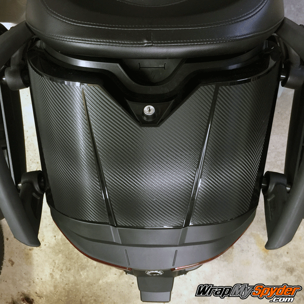 F3-Mono-Seat-Cowl-3PC Textured-carbon-fiber decal set