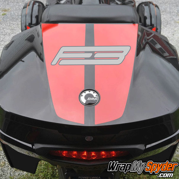 BRP Can-am Spyder F3 Reverse Block Top Case Racing Stripe