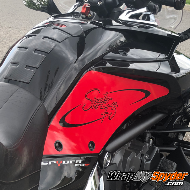 F3-Spyder-Knee-Panle-kit-Red for all models of BRP Can-am Spyders.