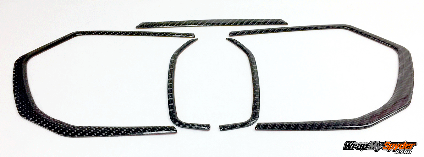 F3-T-L-Speaker-Gauge-Kit 3D Domed Carbon fiber