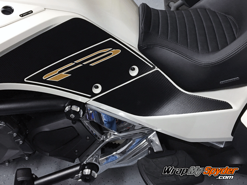 F3-T-knee-panel carbon fiber - ultra metallic gold