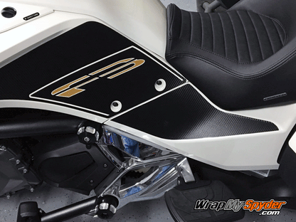 F3-T-knee-panel carbon fiber - ultra metallic gold