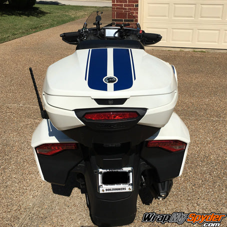 F3 GTTop Case Racing Stripes Metallic Blue