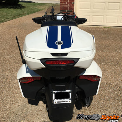 F3 GTTop Case Racing Stripes Metallic Blue