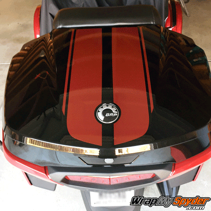 F3-Top-Case-Racing-Stripes Burgundy Metallic