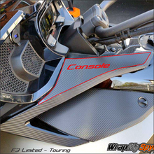 Can am Spyder F3-Touring-Limited-Console Inserts-Carbon-Fiber-Textured-Black