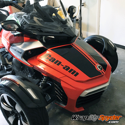 F3-daytona stripe with optional Can-am text in Gloss Black. Can Am text sold separately.