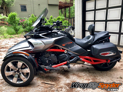 F3-knee-Panel kit matte black iwth can-am red text