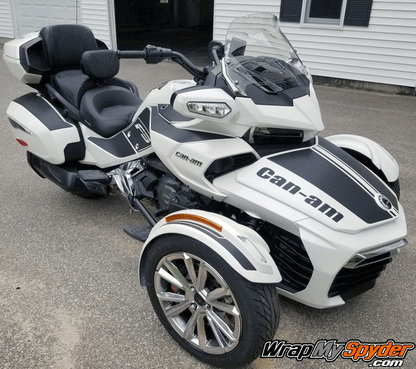 F3-matte-black Daytona Frunk with optional Break Stripe fenders, Can Am text and more