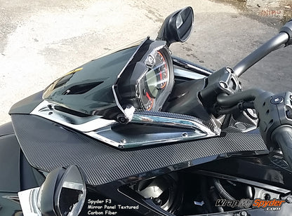 F3 textured carbon fiber parts mirror - service