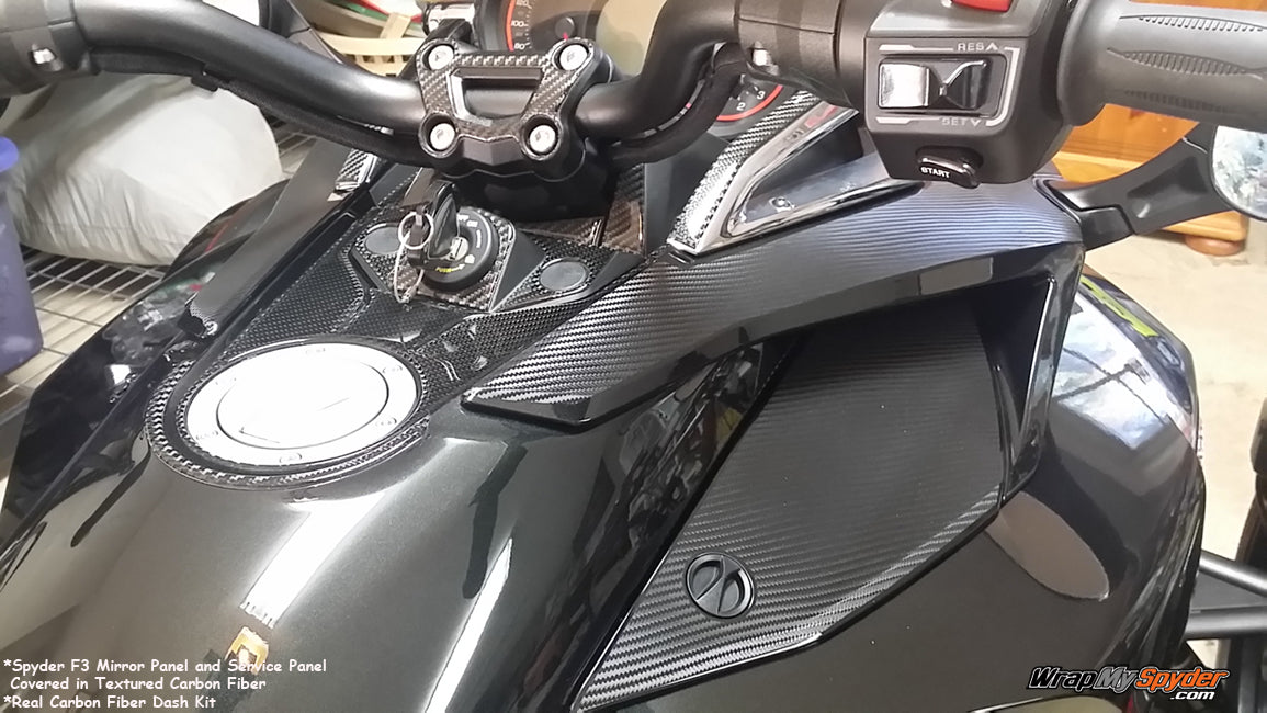 F3 textured carbon fiber parts