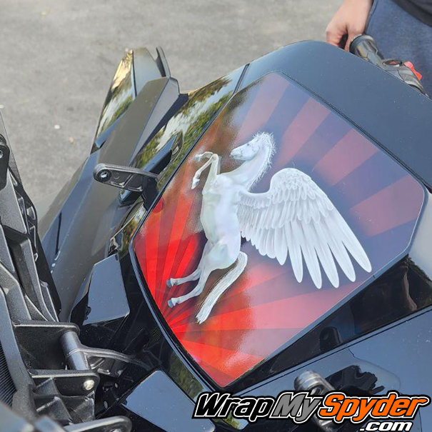 2020-current Can-am Spyder RT-RT Limited windshield plate flying stallion
