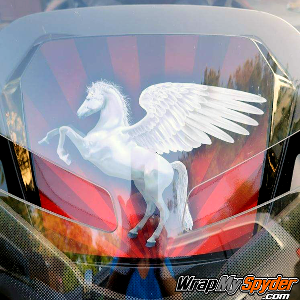 2020-current Can-am Spyder RT-RT Limited windshield plate flying stallion