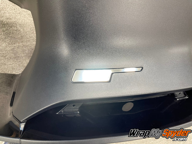 2020-22+ Spyder RT Chrome front bumper insert no text.