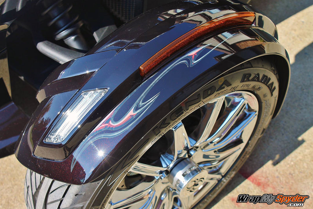 Ghost Red Lightning graphics mounted on new style fenders