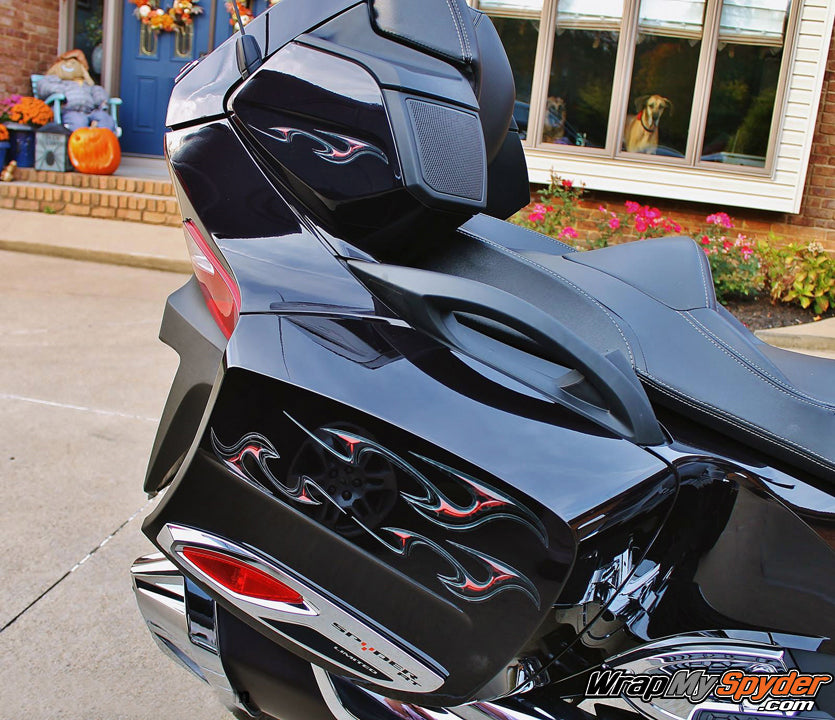 Ghost Red Lightning mounted on RT saddle bags