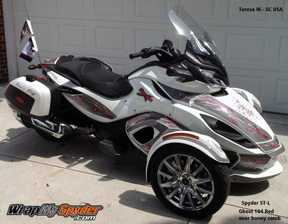 Ghost 104 Red Honey Comb Spyder graphics kit