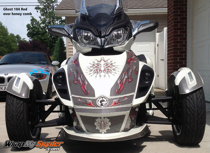 Ghost 104 Red Honey Comb Spyder ST partial wrap