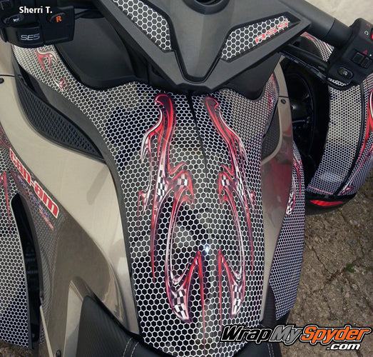 Ghost Red Honey Comb close up of tank