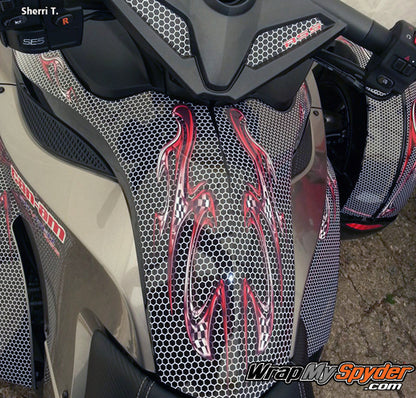 Ghost Red Honey Comb close up of tank