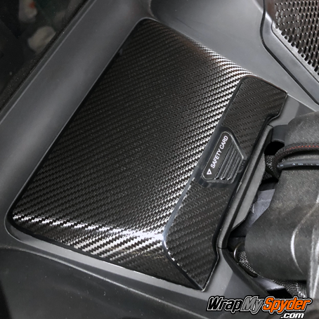 Can-am Spyder RT-RT Limited Glove-Box protection in textured carbon fiber black