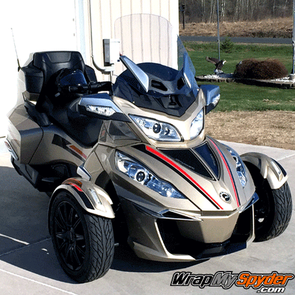 Break Stripe Black /Red with Spyder Frunk Insert gloss Black