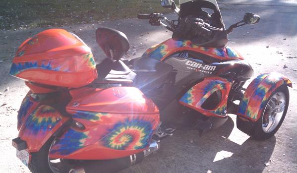 Tie Dye pattern wrap for can am Spyder