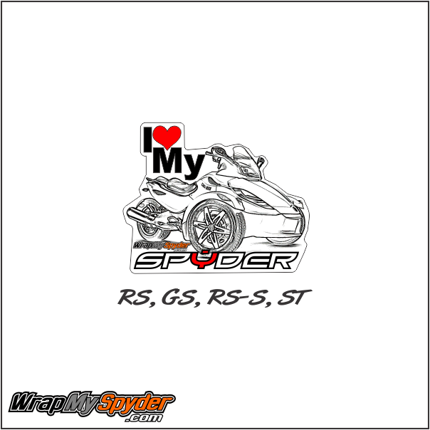 I LOVE MY SPYDER decal