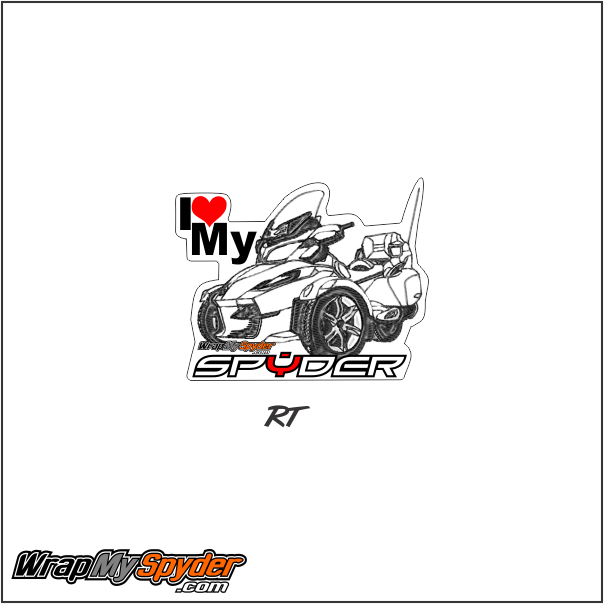 I LOVE MY SPYDER decal RT model