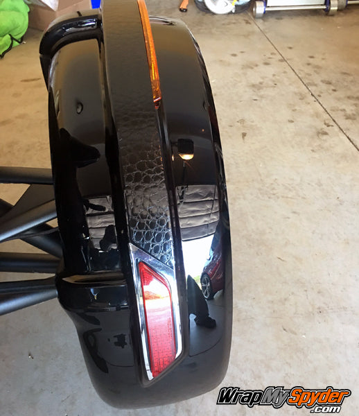 Can-am BRP Spyder Alligator 2019 Fender Tops with custom chrome accent. SPECIAL ORDER