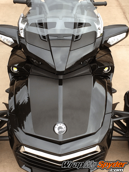 LeMans-Frunk stripe-kit-textured-carbon-fiber black