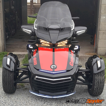 Lemans-racing stripe kit-with-Can-am-text in Red