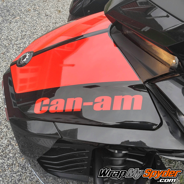 Can-am-text Red with Lemans frunk stripe