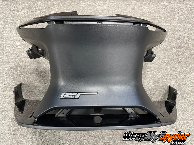 2020-22+ Can-am Spyder RT Chrome front bumper insert Limited Text option.