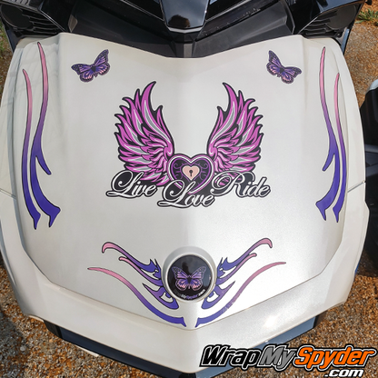 Live-Love-Ride-BRP-Can-am-Spyder-decal-set-Pink-Purple-colors-availabel-for-all-models