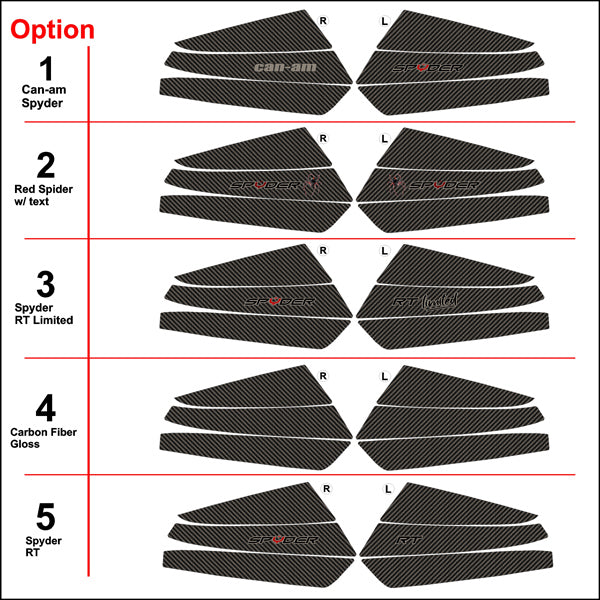 Digital Carbon Fiber Gloss Mirror Kit