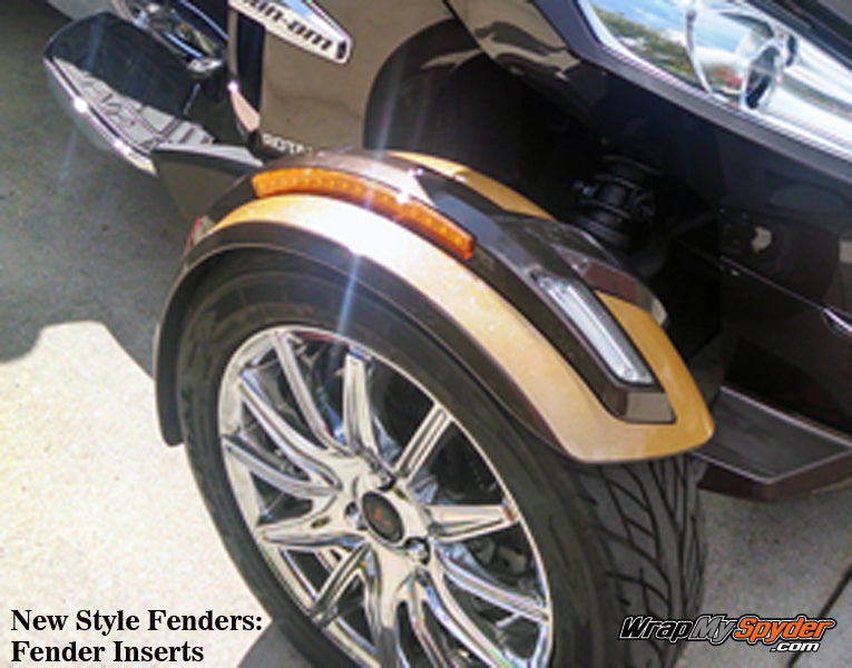 New Style Fender- Inserts in Ultra Metallic Gold