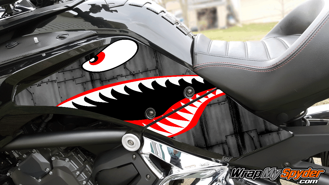 BRP Can-am Spyder F3 P40-Warhawk-Knee-Panel-kit