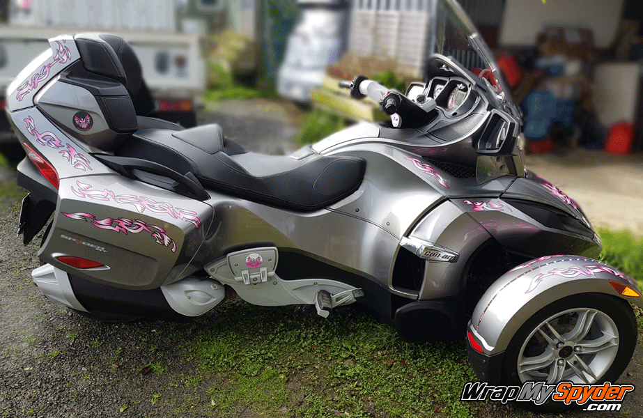 Can-am Spyder Phoenix-Tribal-Pink-White kit