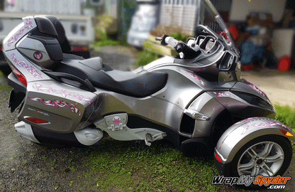 Can-am Spyder Phoenix-Tribal-Pink-White kit