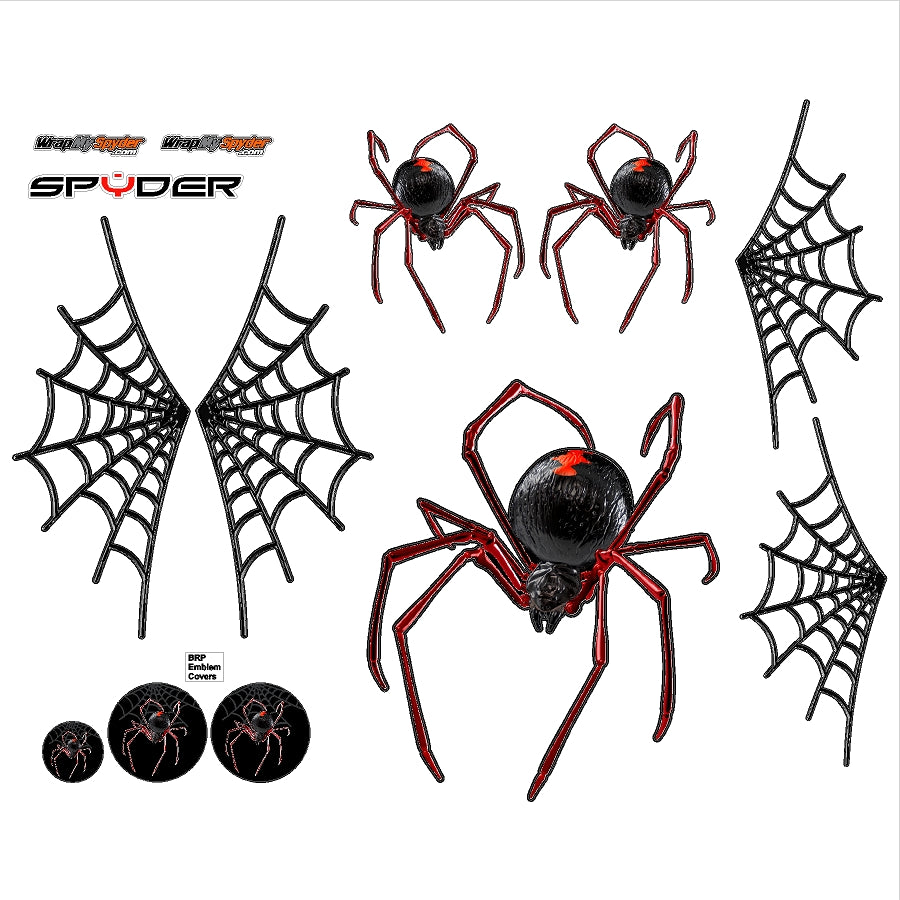Black Widow Crawler Red Spyder decal kit