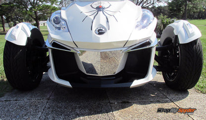 Chrome air dam insert for Spyder RT