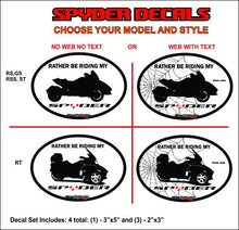 Rather Be Riding My Spyder Decal Set