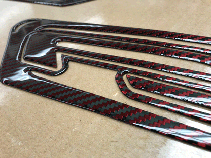Red-Black real carbon fiber Spyder F3 Knee Protector