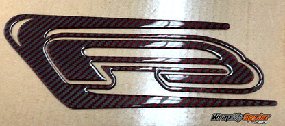 Red-Black-real-carbon-fiber Spyder F3 Knee Protector