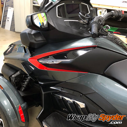2020 Spyder RT side panel Insert stripe Boomerang Red