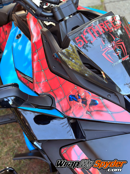 Red-Web-Mirror-Panel-mounted-on-Can-am-Spyder-F3-with-Olympic-Blue-accents
