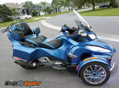 BRP Can am Spyder Rt 15 inch 12 spoke wheel kit. Special Order color Bright Blue Met