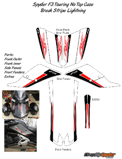 F3 Racing Stripe Kit - Break Stripe Lightning
